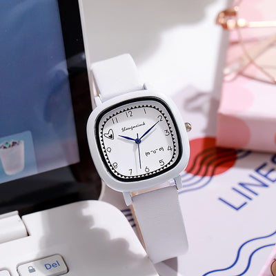 Shangmei cross-border small fresh and good-looking girl heart best friend exam watch primary and secondary school students simple square watch