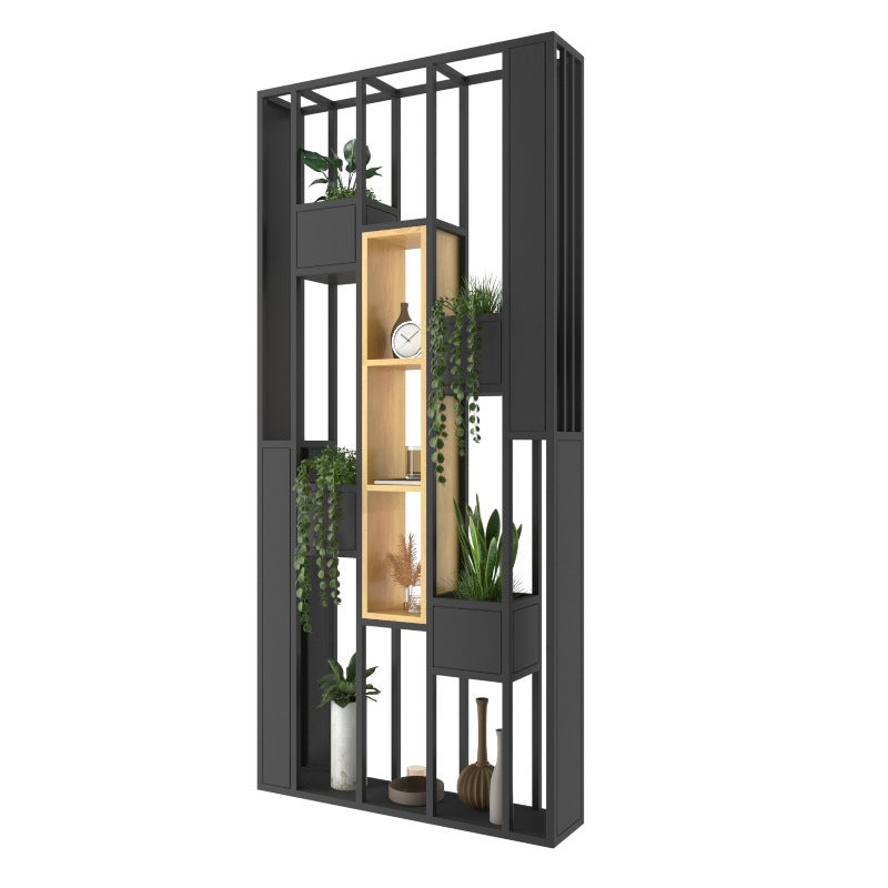 Nordic wrought iron screen shelf entrance office guest dining room partition floor flower stand creative decoration