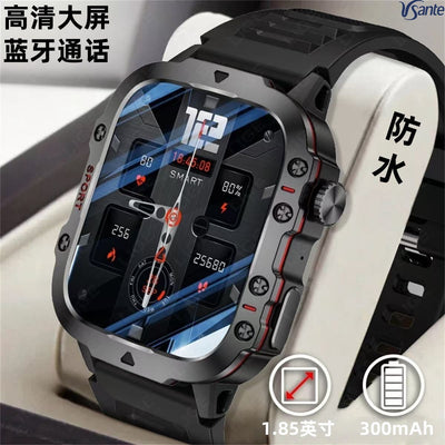 Professional-grade, rugged outdoor smartwatch with bluetooth connectivity, waterproof design, and health monitoring features, perfect for hiking, swimming, and other outdoor activities