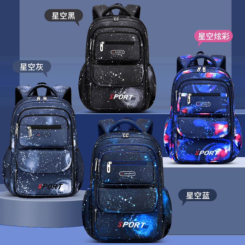 New Vertical Fashion Star Dream Cartoon Primary School Students Grades 3-6 Ridge Protection and Burden Reduction School Bag Children's Backpack