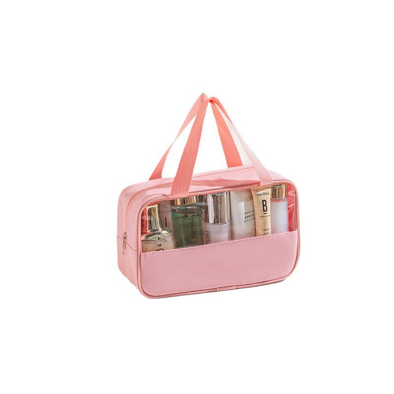 Splicing cosmetic bag women's large-capacity portable travel storage bag Splicing PVC cosmetics washing storage bag can be determined