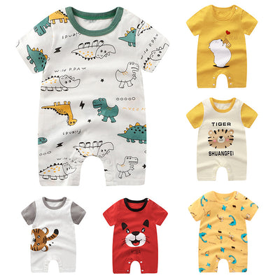Summer baby romper - 100% cotton, lightweight short-sleeve bodysuit for newborns and infants