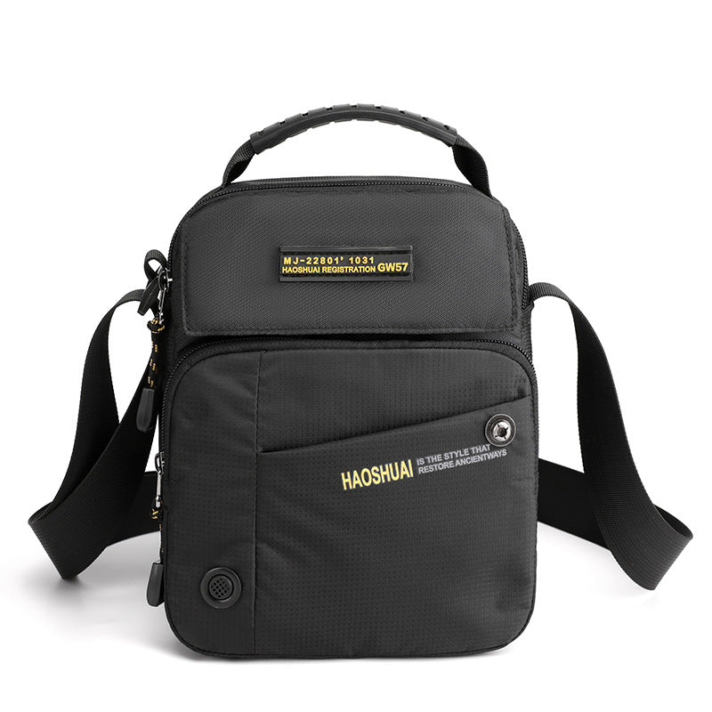 New men's casual shoulder bag large capacity oblique span bag outdoor travel commuter bag men's bag fashion sports satchel