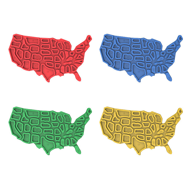 Cross-border Sensory Activity Board Silicone Decompression Toy Educational Children's Sensory Activity Decompression Board