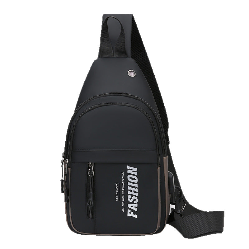 Crossbody bag men's trend versatile fashion fanny pack sports multi-functional breast bag 2025 new shoulder small backpack women