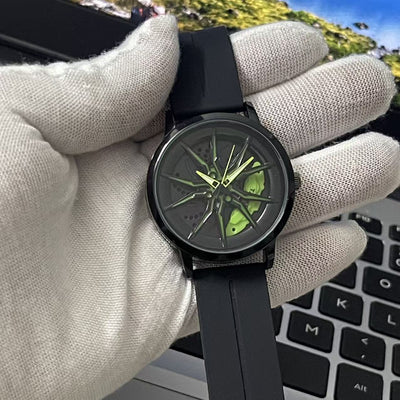 2025 men's automatic (non-mechanical) quartz watch - unique, trendy, asymmetrical design with silicone strap for export