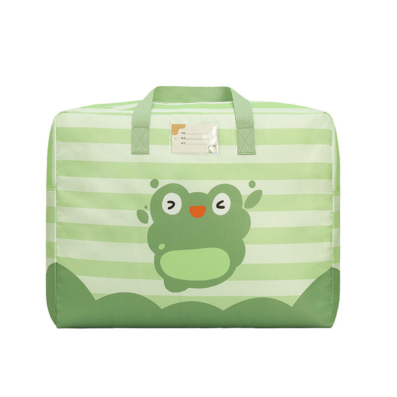 Rongsuo cartoon children's quilt bag, kindergarten quilt storage bag, large-capacity student clothing storage and finishing bag