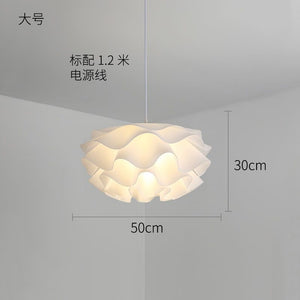 Creative bedroom pendant light - warm nordic style, instagrammable girl's lighting, petal & pine cone bedroom lamp, dining room fixture