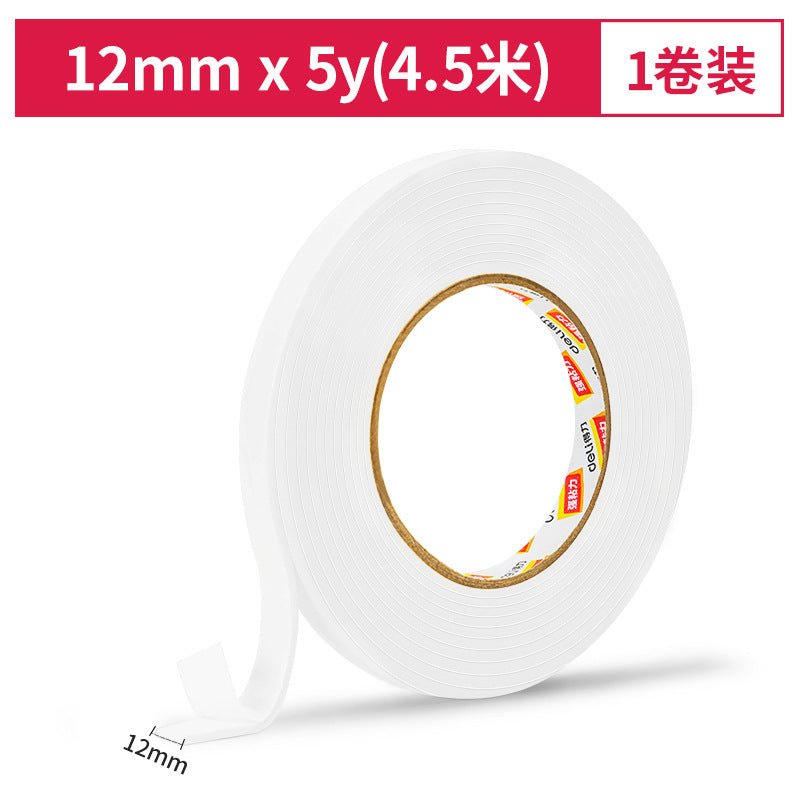 Deli 30410EVA Foam Double Sided Tape 24mm Foam Double Sided Tape Sponge Nameplate Poster Paste Tape