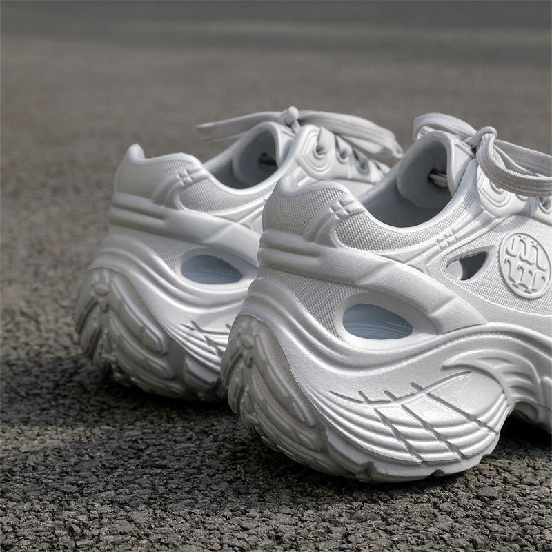 Quality thick-soled heightening dad shoes versatile spring and summer outer wear eva lightweight breathable hole shoes casual sports women