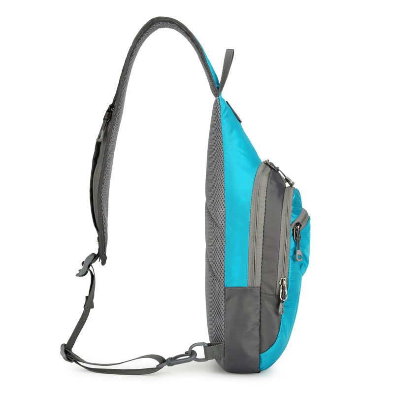 Cross-border new men's breast bag, multi-functional outdoor convenient sports backpack, wear-resistant and anti-splashing large-capacity messenger bag