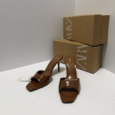 Za2025winternew arrival square toe high heels open toe high heels sandals fashion style casualeasiest for matchoutwear sandals for women