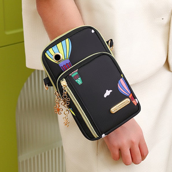 Simple vertical casual mobile phone bag women's Oxford cloth lightweight messenger bag outdoor commuting portable shoulder small square bag