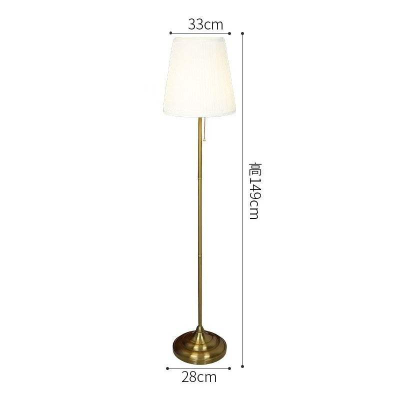 New simple floor lamp, living room atmosphere lamp, bedside table lamp, bedroom eye protection night light, retro drawstring decorative standing lamp