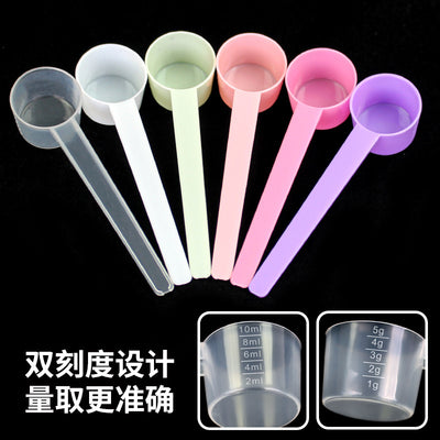 Mask powder spoon 10ml plastic measuring spoon feed fertilizer pesticide laundry detergent powder measuring spoon filled with water 10g