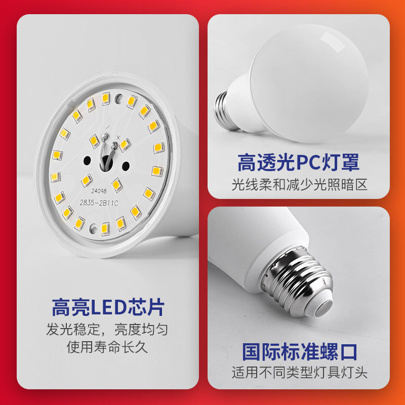 Wide pressure led plastic clad aluminum bulb E27 bulb led bulb, indoor lighting super bright energy-saving A bulb wholesale