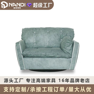 Custom material factory processed single sofa chair plush fabric chair leisure chair italian minimalist modern balcony
