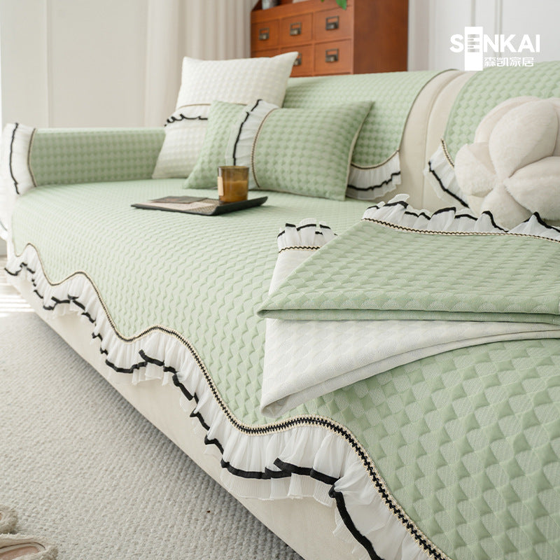 Sofa protective cover Summer sofa cushion Ice silk cold beans Modern simple non-slip mat Multifunctional cover
