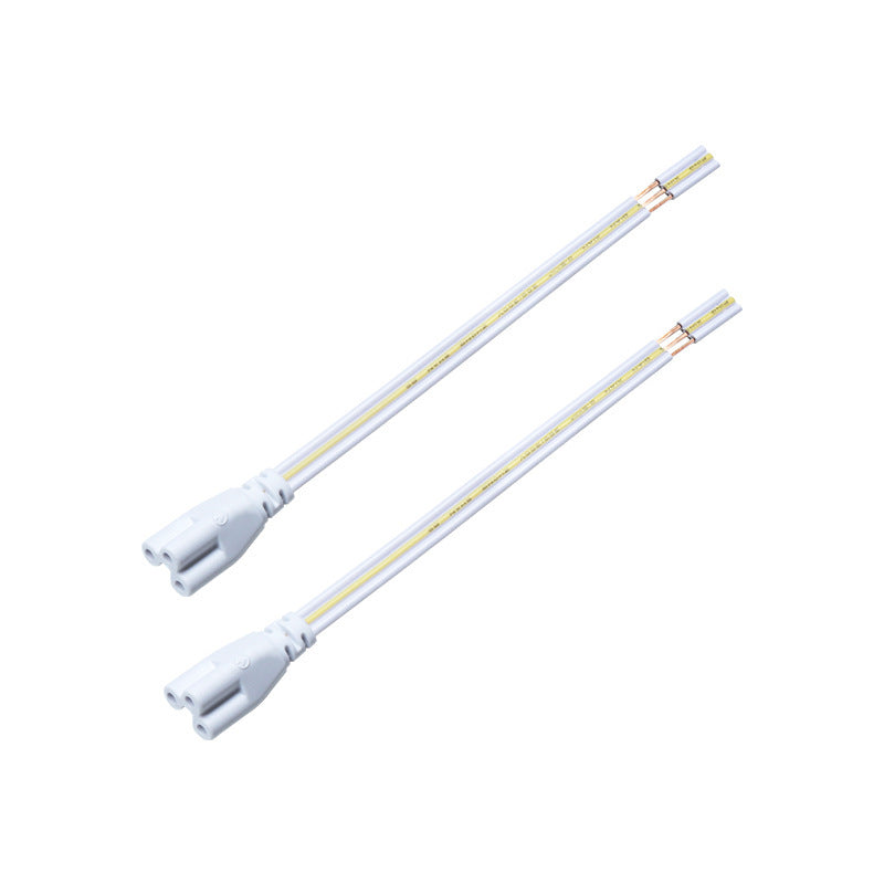 Wholesale T5T8 LED lamp bracket plug cable 3 * 0.3mm square fluorescent lamp single head three-core power cord