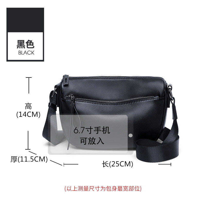 Fashion versatile women's shoulder bag 2025 new spring and summer casual lightweight nylon leather messenger mini