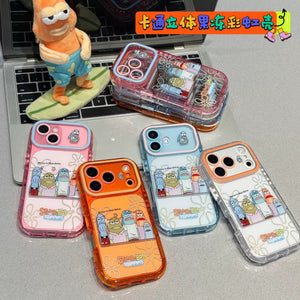 Colorful puff acrylic resident fish school fun suitable for iphone17 mobile phone case cartoon apple 18 hard case