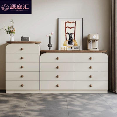 Wall-mounted five-drawer and eight-drawer cabinet, medieval living room storage cabinet, bedroom for home bedside storage cabinet, accessible luxury solid wood dressing table