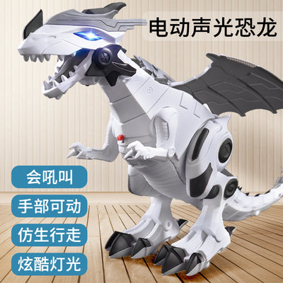 Large electric dinosaur toy for kids - realistic t-rex robot, walks & roars, mechanical simulation animal, perfect gift for boys & girls
