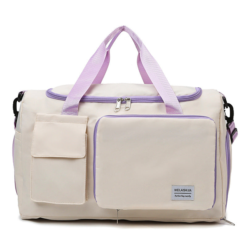 New foldable large-capacity short-distance travel bag, wet and dry separation fitness bag, swimming bag, hand luggage bag.