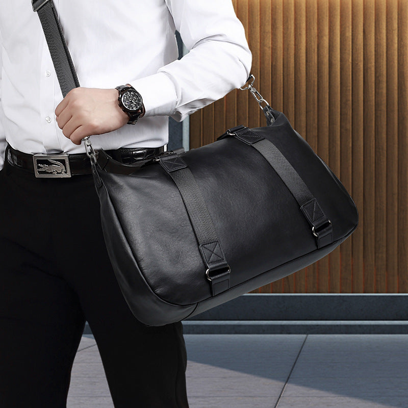 New fashion handbag travel light men's bag first layer cowhide high-end men's messenger bag large capacity travel bag