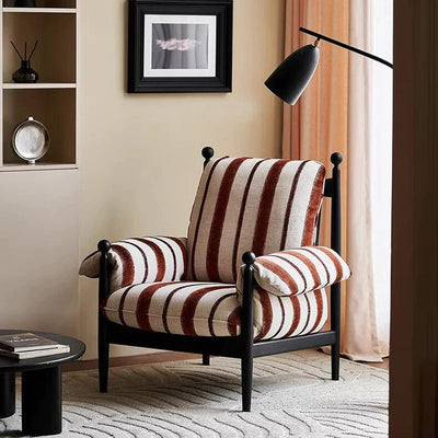 French red black chair casual sofa chair solid wood backrest for home designer medieval styleaccessible luxury lazy casual chair