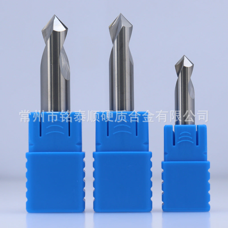 Chamfer cutter 55 degree aluminum milling cutter fixed point drill integral carbide tungsten steel milling cutter numerical control cutter cnc chamfer drill