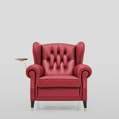 Medieval style 1919 cigar chair import full oil wax first layer cowhide sofa chair retro full genuine leather casual godfather chair