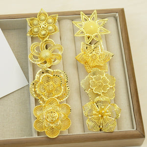 new arrivalflorals leaf design rotate flower fashion cut out ring bridal wedding birthday party gift