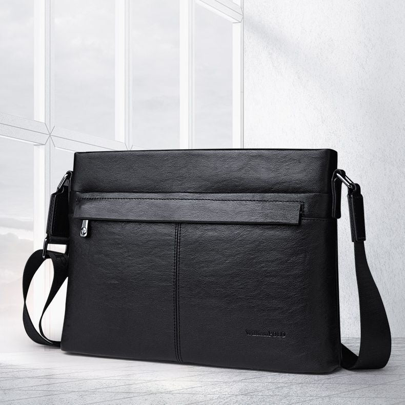 Emperor Paul Men's Oblique Span Bag Men's Bag Leather First Layer Cowhide Shoulder Bag Men's Fashion Trend Crossbody Bag