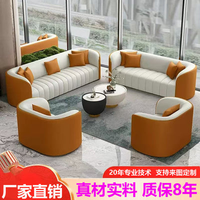 Beauty salon sofa office business reception lounge area negotiation sofa coffee table combination hotel home living room