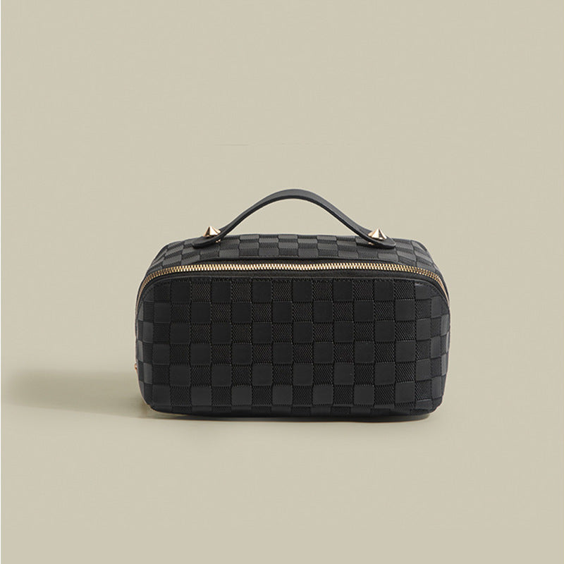 Premium cosmetic bag inside and outside PU waterproof cosmetics partition storage bag simple Internet celebrity travel portable toilet bag