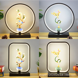 Creative ornament table lamp - bedroom bedside lamp - remote & touch control - deer design - round - wedding decoration - smart gift - tea table lamp