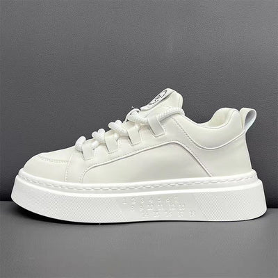 Luxury high-top chunky sneakers for men - 2025 spring collection - leather upper, white sneakers, trending online, instagram-favorite athletic shoes for men