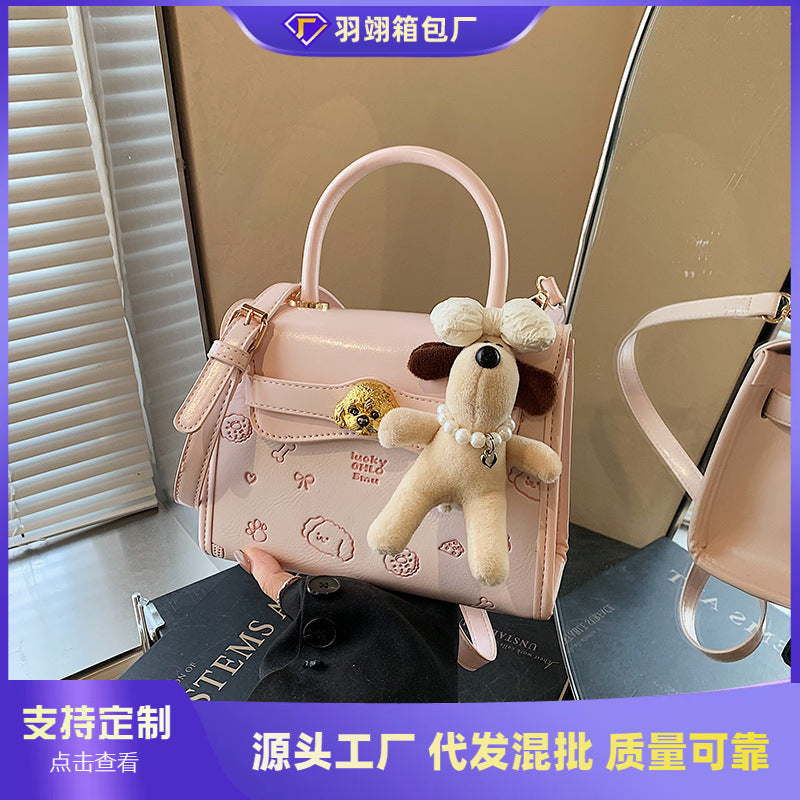 Cross-border super fire niche bag women's spring and summer 2025 new fashion shoulder messenger bag high-end portable Kelly bag
