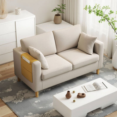 Small apartment convertible sofa bed with storage, suitable for living rooms, offices, bedrooms, apartments, rentals, and rental properties. simple fabric sofa