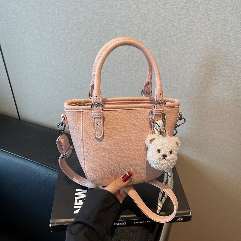 Foreign order advanced sense simple portable small bag women's 2025 new foreign style shoulder bucket bag commuter messenger bag