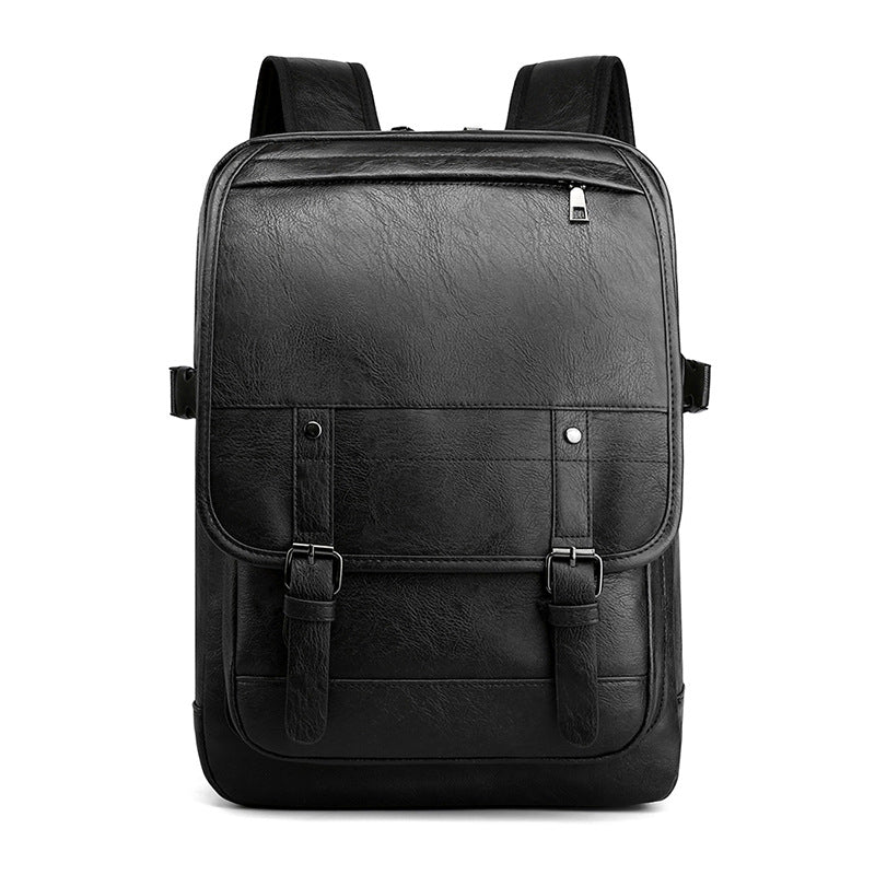 Cross-border batch casual backpack men's business PU business trip backpack fashionable simple large capacity computer bag