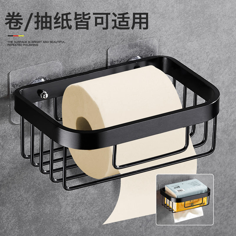 No punching paper towel holder, toilet roll paper, hand paper basket, toilet paper reel, paper towel pumping space aluminum gold black silver