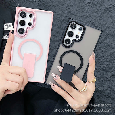 Samsung s26 ultra matte skin feel phone case s25 wireless charging magnetic stand cross-border export a56 protective cover