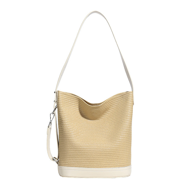 Cross-border 2025 spring and summer new woven women's bags shoulder bags backpacks portable bento bags lunch box bags small handbags