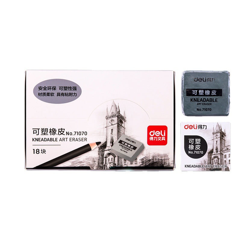 Deli 71070 Eraser Plasticity Strong Soft Student Drawing Sketch Art Student Sketch Eraser Stationery