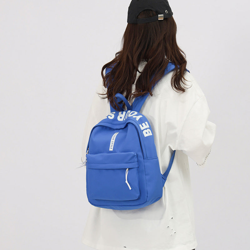 New Trendy Simple Backpack Fashion Leisure Campus Student School Bag Lightweight Large Capacity Travel Commuter Backpack