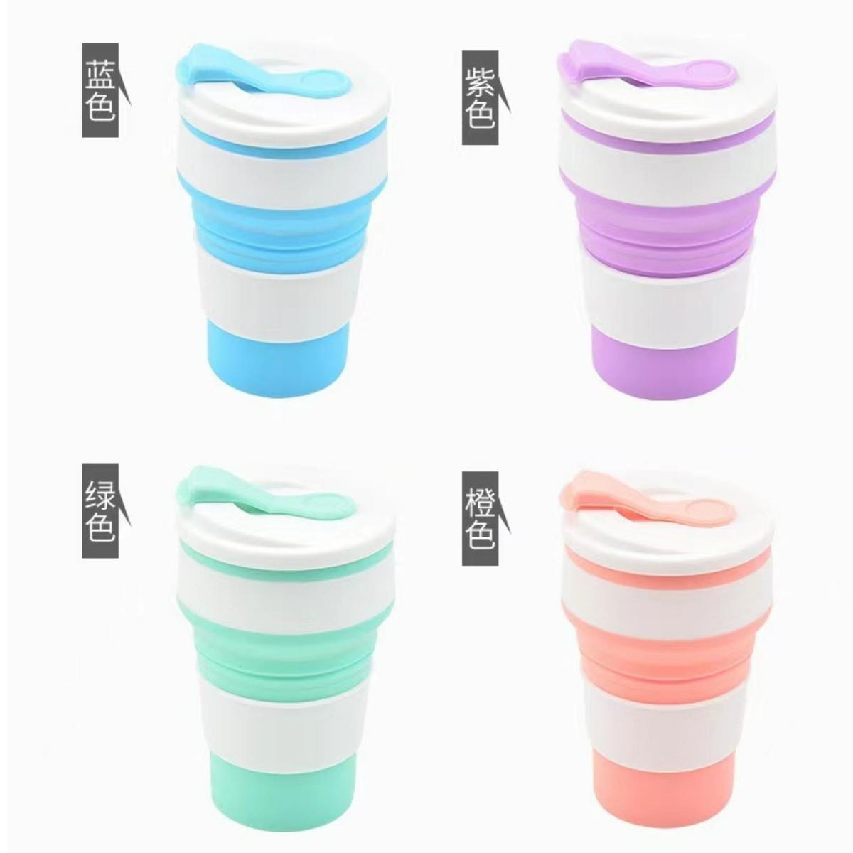 Cross-border silicone water cup travel outdoor portable folding cup easy cup high value coffee cup FCM camping