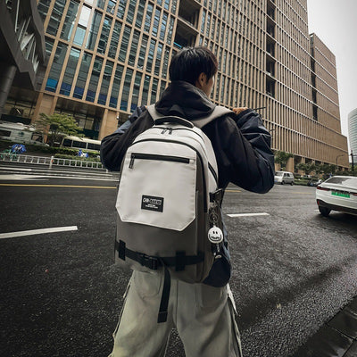 Japanese style backpack men's college student school bag lightweight outing hiking travel backpack women's easiest for match large capacity computer bag