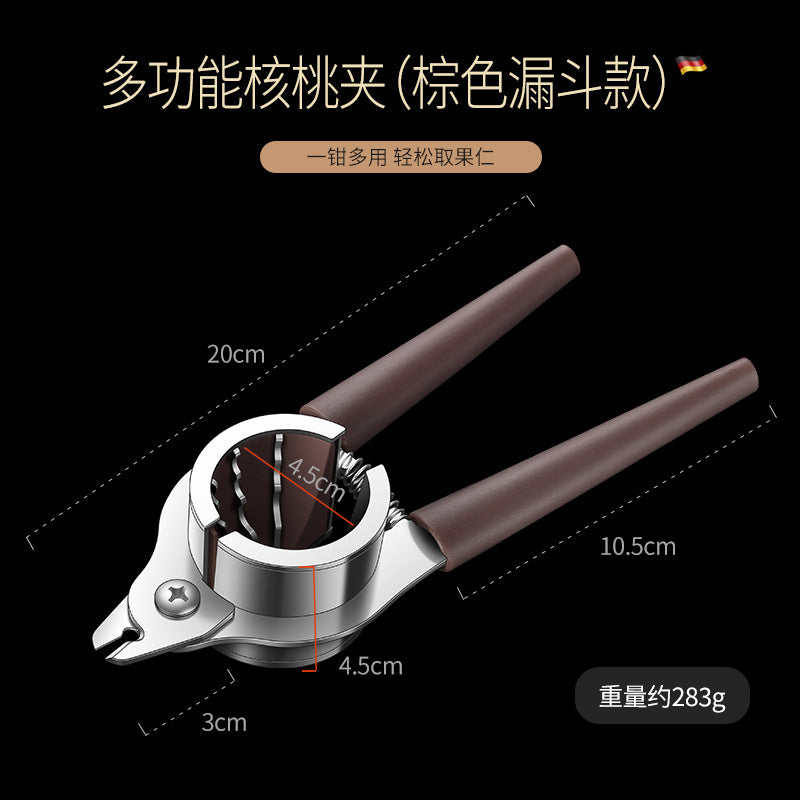 Stainless steel walnut clip household multi-function pliers clip hazelnut shell opener pecan clip nut clip tool